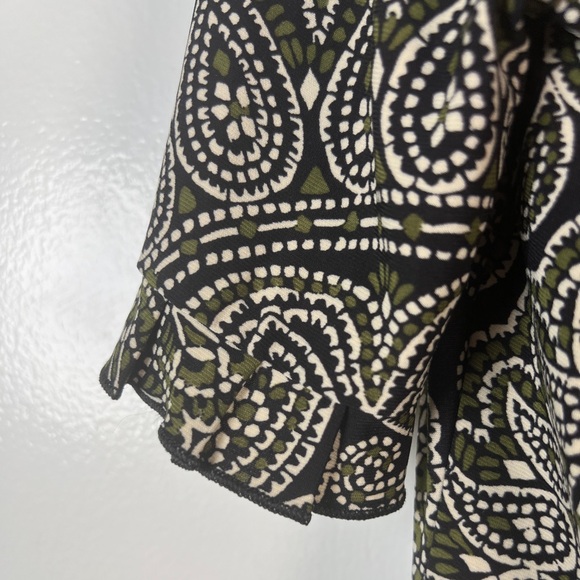 Tommy Hilfinger Olive, Black and cream paisley pattern dress sz 10 - Picture 3 of 5